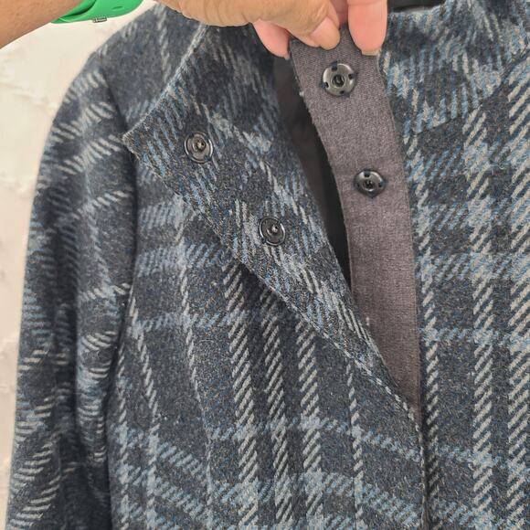 Talbots plaid wool women's snap up Grey plaid jacket Size 6 Academia Old money - Picture 7 of 11